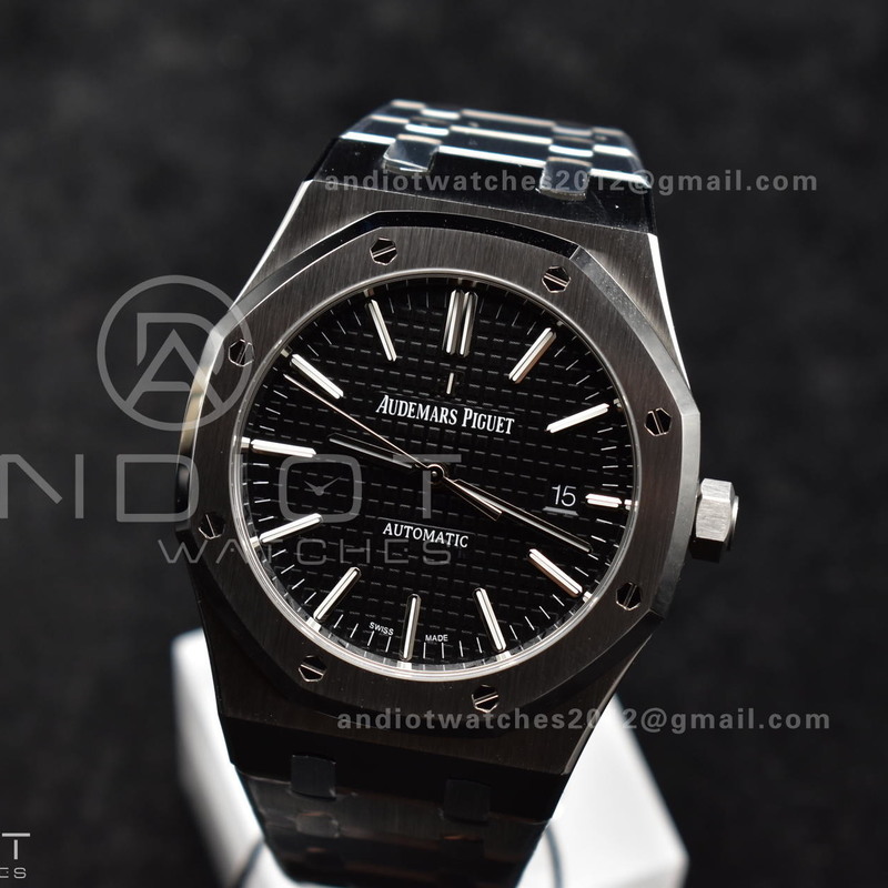 Royal Oak 41mm 15400 SS ZF 1:1 Best Edition Black Textured Dial on SS Bracelet A3120